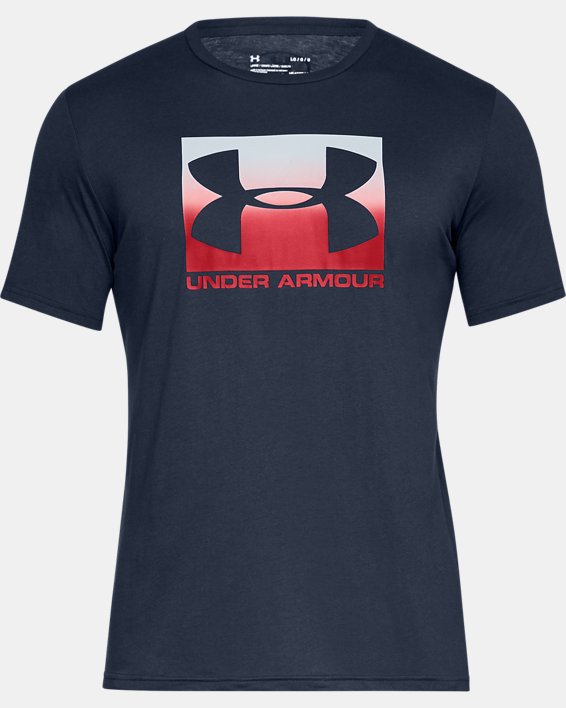 T-shirt voor heren UA Boxed Sportstyle met korte mouwen, Blue, pdpMainDesktop image number 4